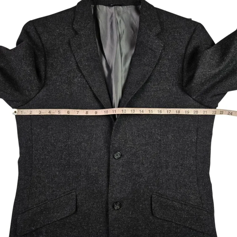 Mens Banana Republic Blazer Jacket Size 42L Wool Gray Two Button